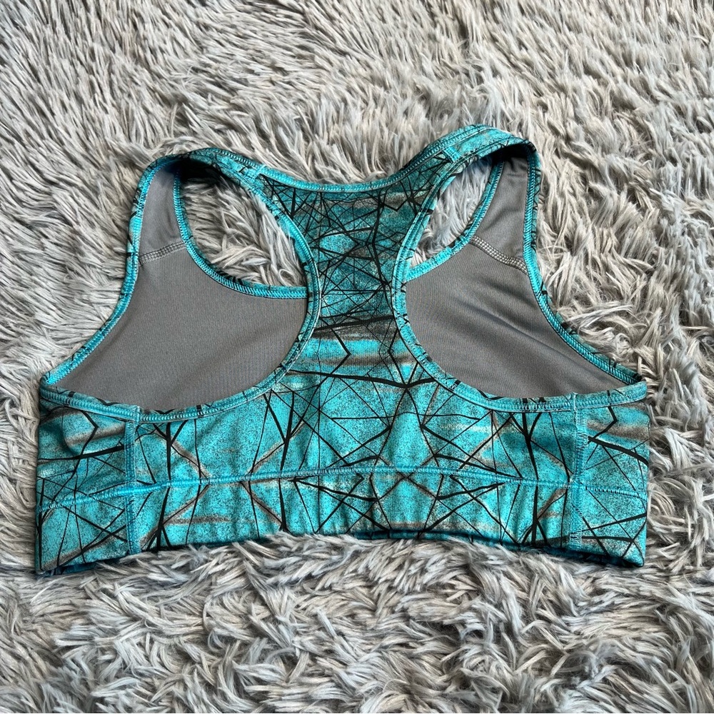 Nike Pro Sports Bra Womens Small Blue Black Dri Fit Swoosh - Picture 7 of 8